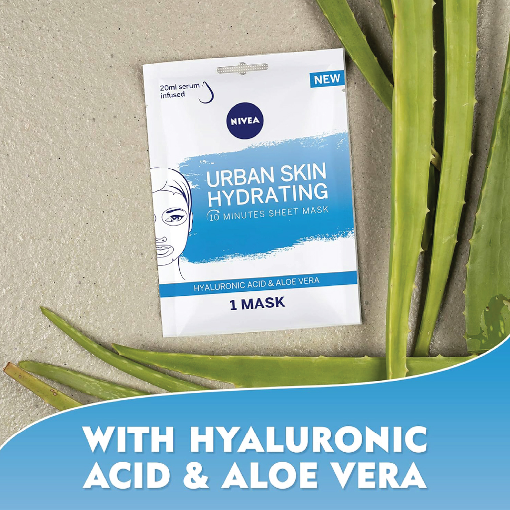 Nivea, Urban Skin Hydrating Mask, Intensive hydrating face mask for urban skin, 1 piece