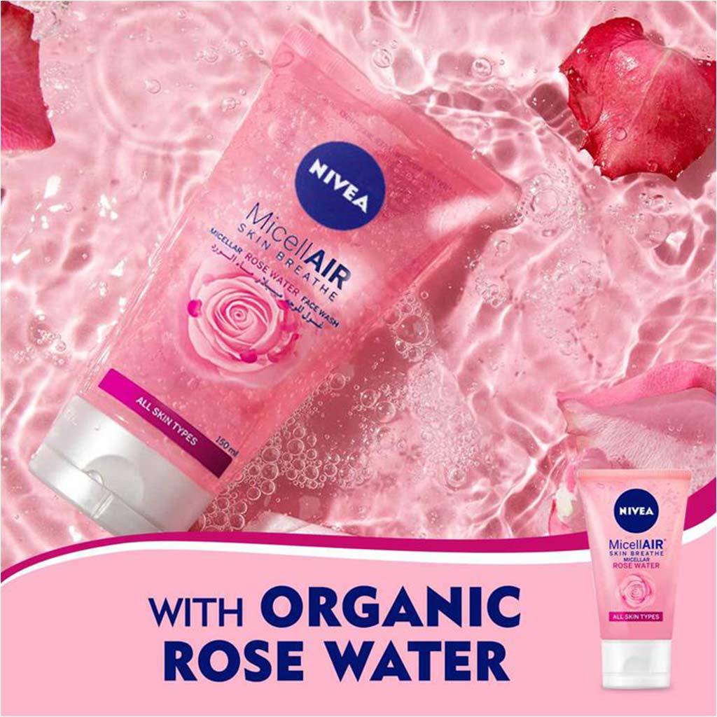 Nivea Micellair Skin Breathe Micellar Rose Water Facial Wash 150ml