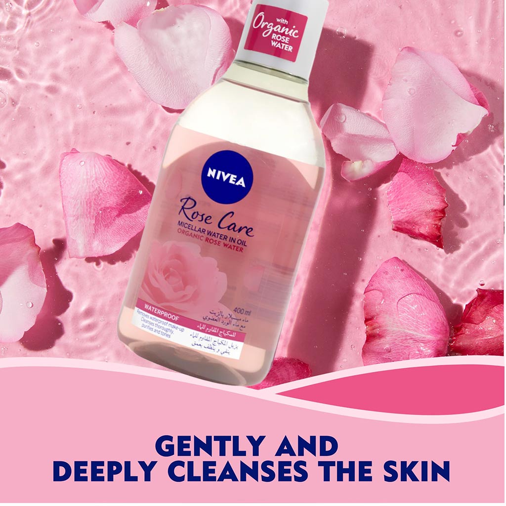 Nivea Rose Care Organic Micellar Water for Makeup Removal 400ml