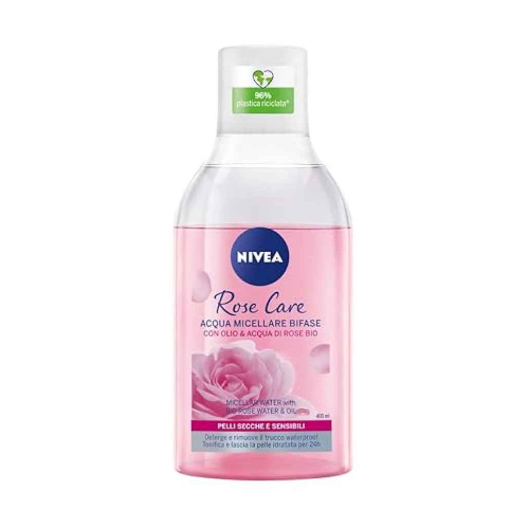 Nivea, Rose care micellar water with bio rose water and oil, Hydrating micellar water with rose extract, 400 ml