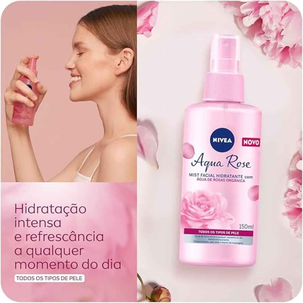 Nivea, Face Rose Water Mist, Hydrating rose water facial mist for fresh skin, 150ml
