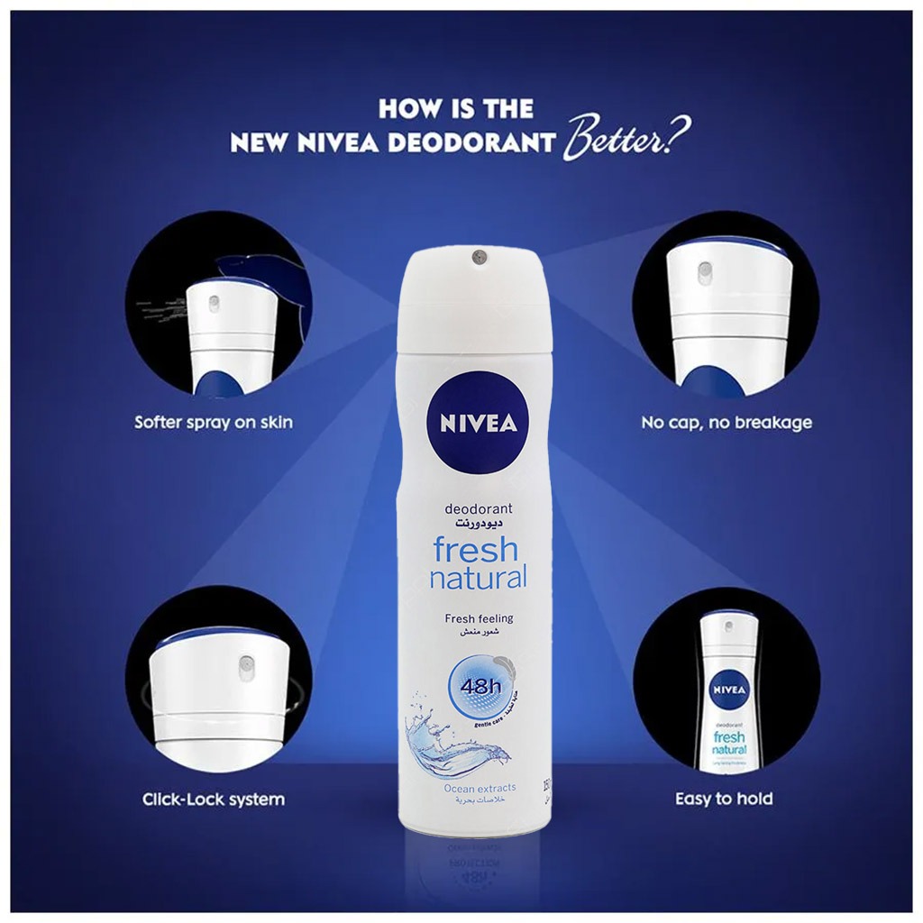 Nivea Fresh Natural Deodorant Spray 150ml