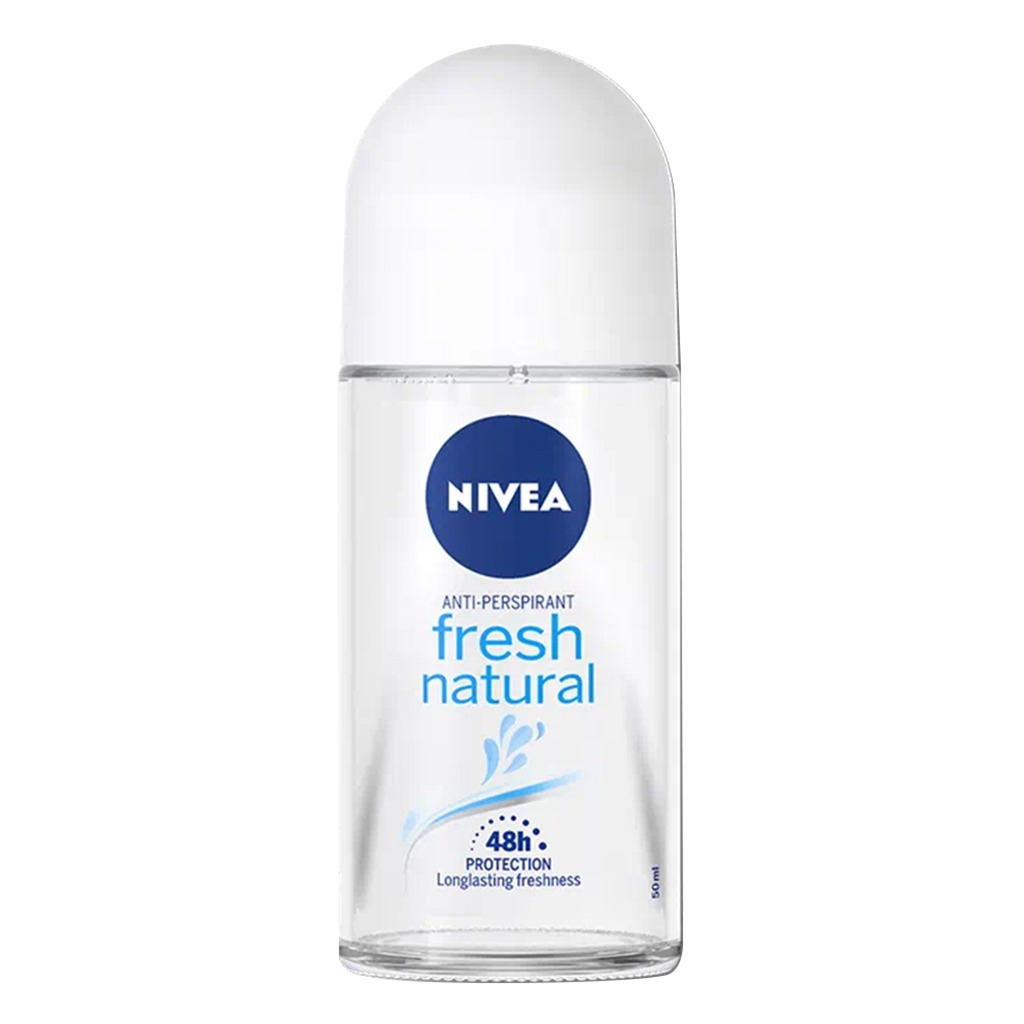 Nivea, Fresh Natural Deodorant Roll-On, Gentle deodorant with natural fresh scent, 50ml