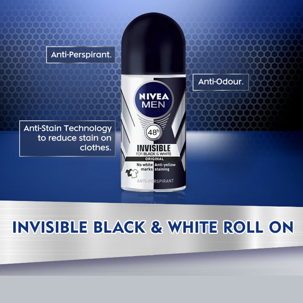 Nivea Men Invisible For Black & White Roll-On