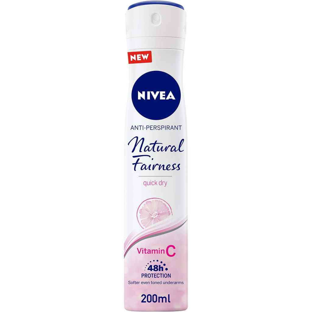Nivea, Natural Fairness Spray for Women, Brightening and refreshing body spray, 200ml