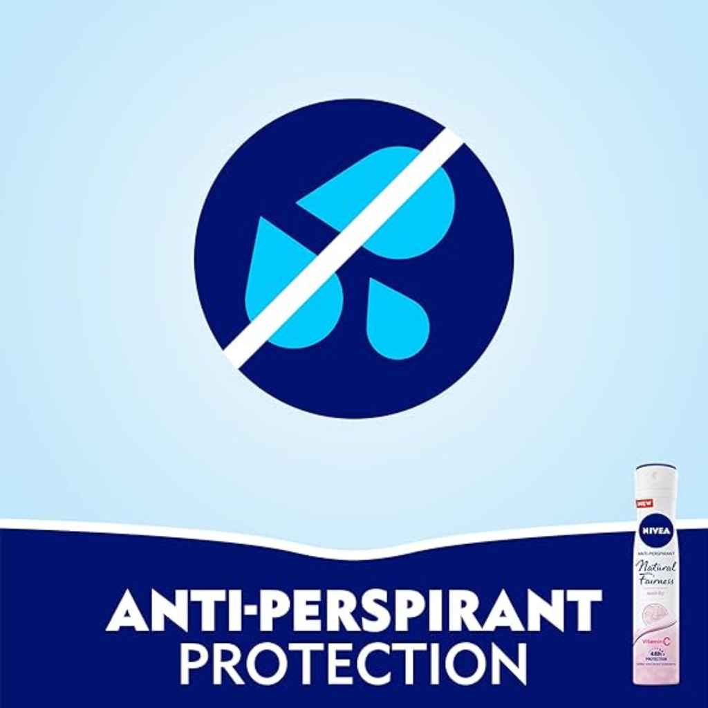 Nivea, Natural Fairness Spray for Women, Brightening and refreshing body spray, 200ml