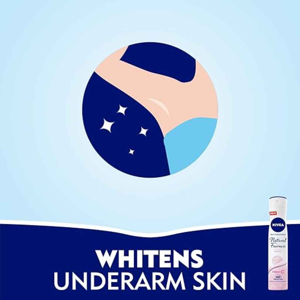 Nivea, Natural Fairness Spray for Women, Brightening and refreshing body spray, 200ml