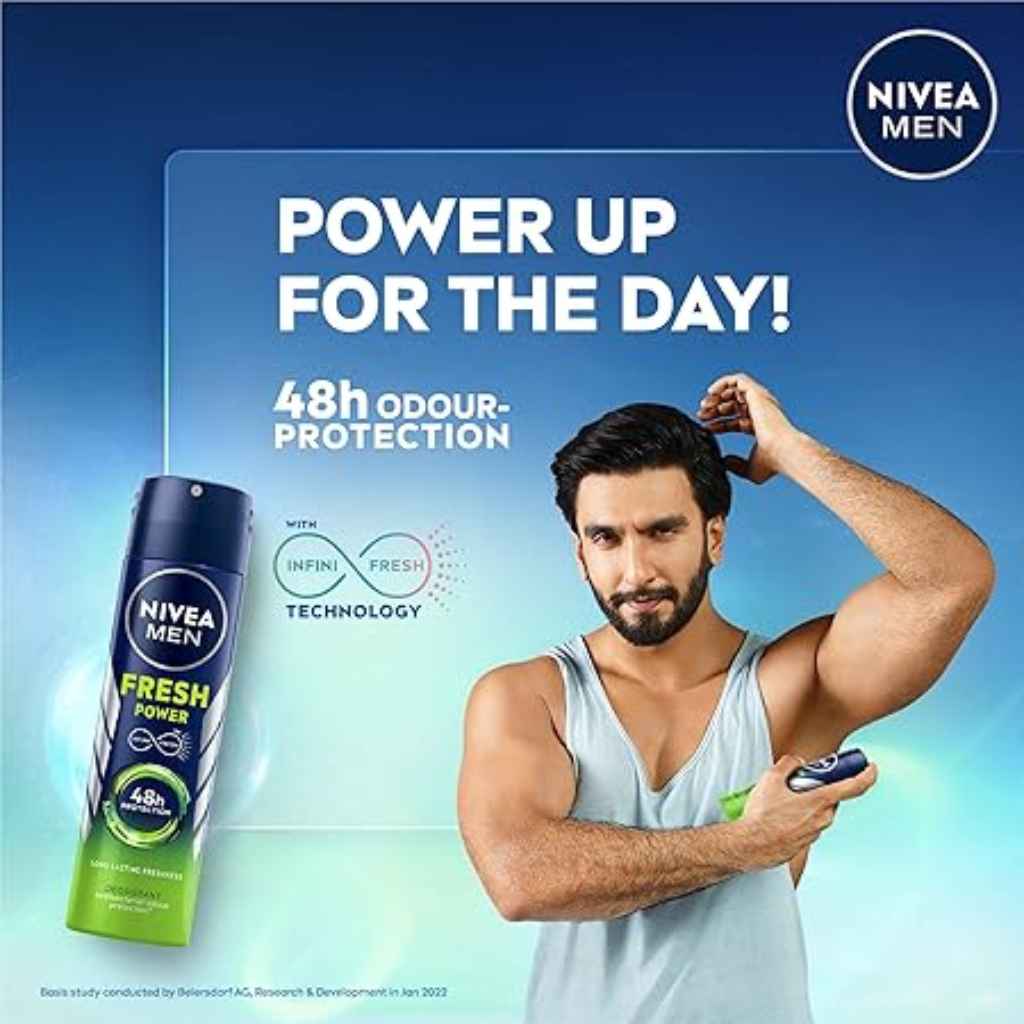 Nivea, Deo Male Fresh Power Spray, Refreshing deodorant spray for men, 150ml