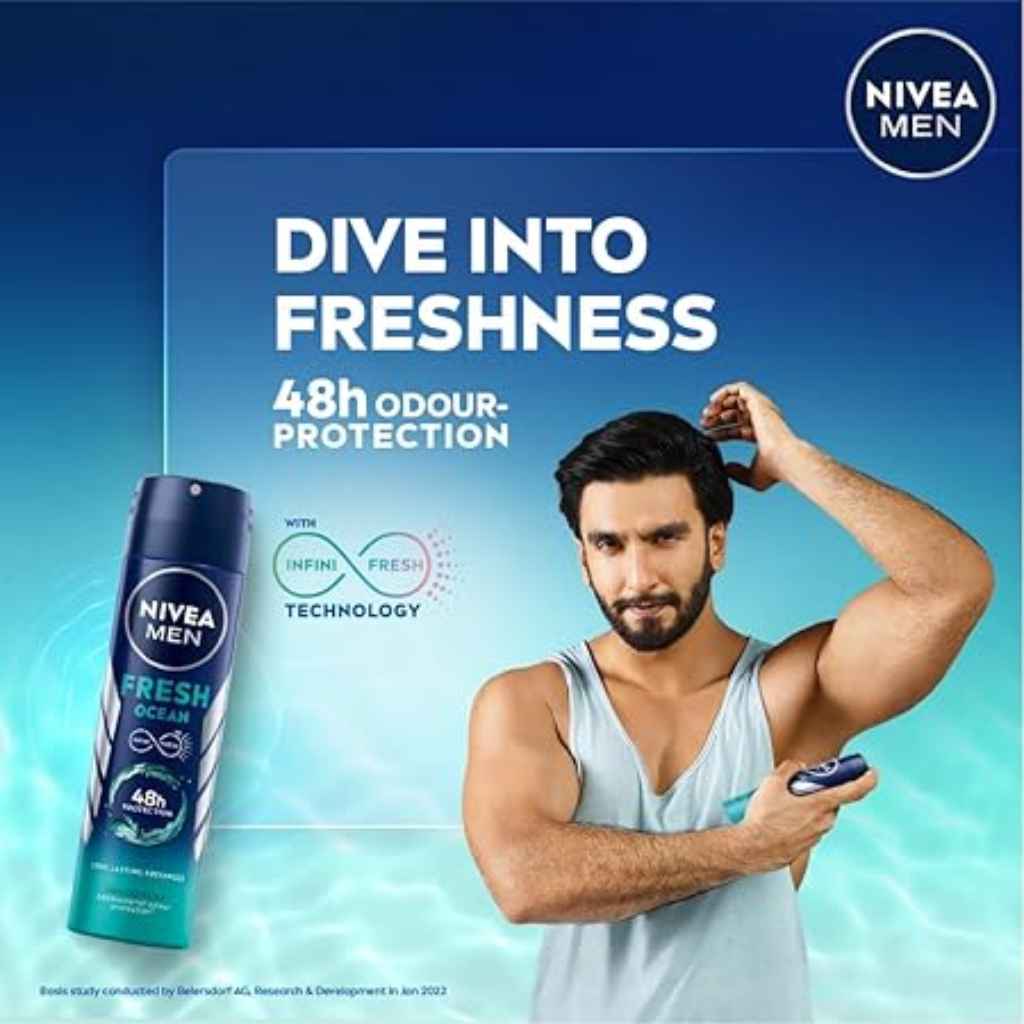 Nivea, Deo Spray Fresh Ocean, Refreshing ocean scent deodorant spray, 150ml
