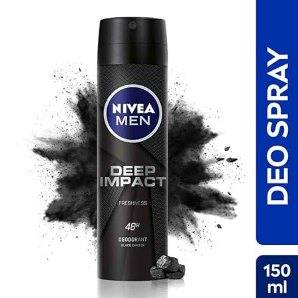 Nivea, Deo Spray Male Deep, Long-lasting deodorant spray for men, 150ml