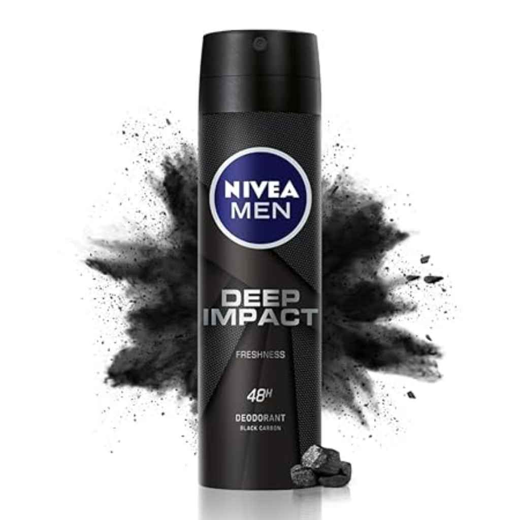 Nivea, Deo Spray Male Deep, Long-lasting deodorant spray for men, 150ml