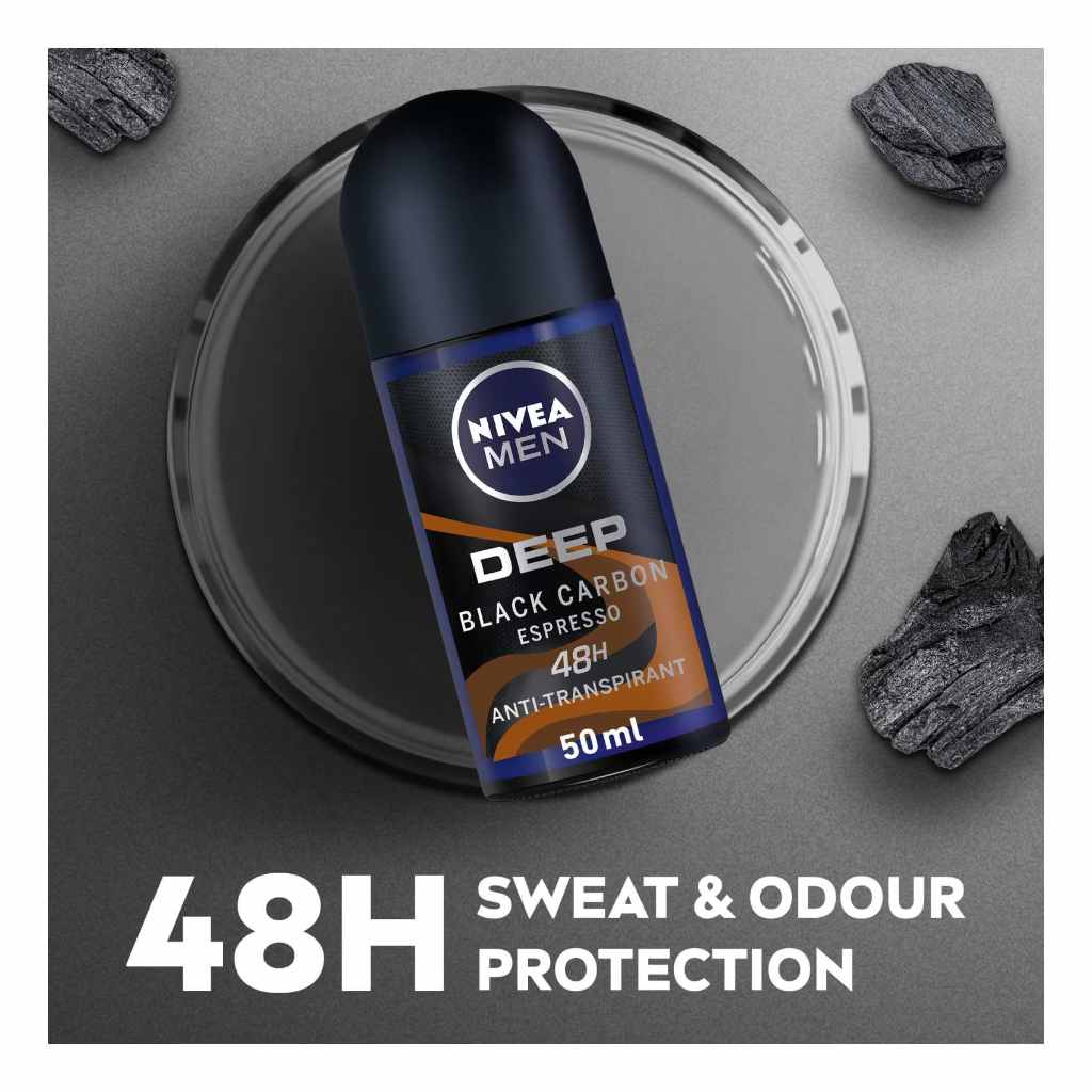 Nivea Deo Roll On for Men Deep Black Carbon Espresso 50ml