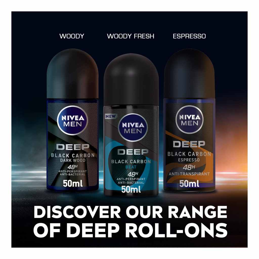 Nivea Deo Roll On for Men Deep Black Carbon Espresso 50ml