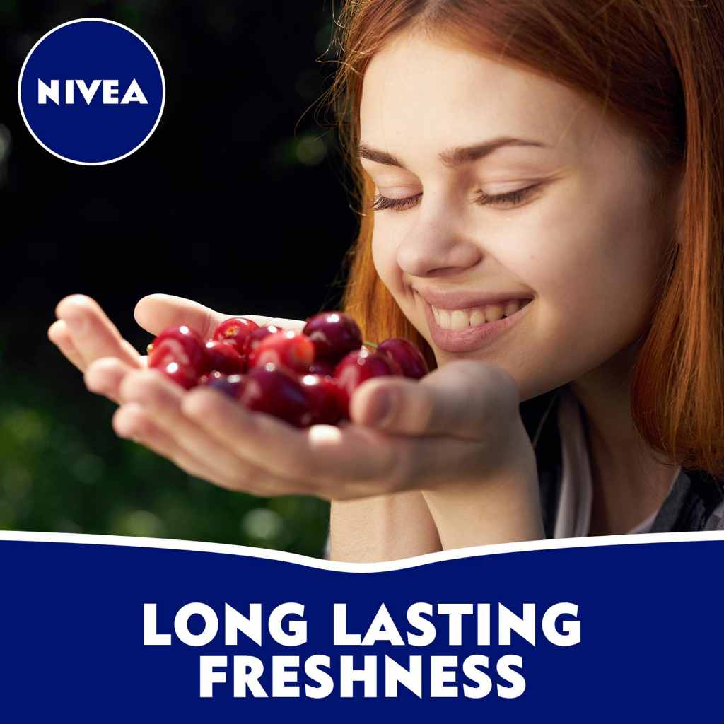 Nivea, Antiperspirant Deo Roll-On Fresh Cherry, Fruity fresh deodorant for women, 50ml