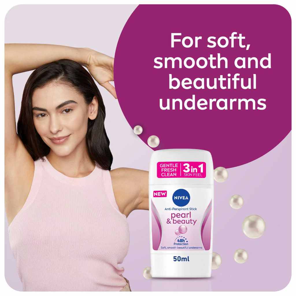 Nivea, Deo Stick Pearl & Beauty, Antiperspirant stick with pearl extract for women, 50ml