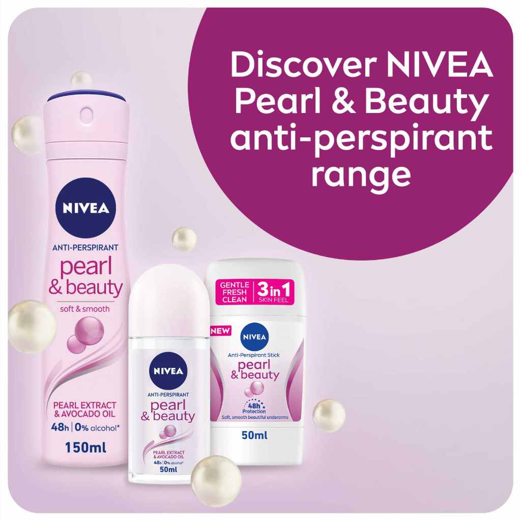 Nivea, Deo Stick Pearl & Beauty, Antiperspirant stick with pearl extract for women, 50ml