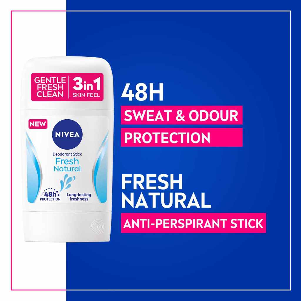 Nivea, Deo Stick Fresh Natural Female, Natural fresh scent deodorant stick for women, 50ml
