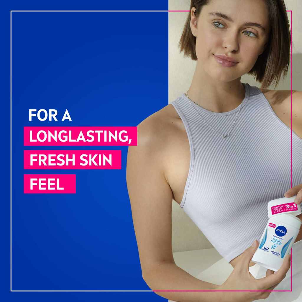 Nivea, Deo Stick Fresh Natural Female, Natural fresh scent deodorant stick for women, 50ml