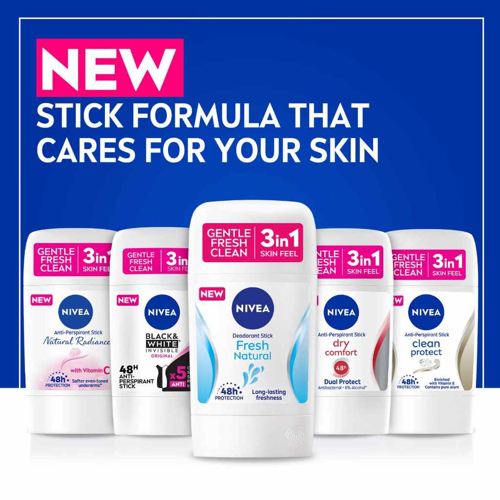Nivea, Deo Stick Fresh Natural Female, Natural fresh scent deodorant stick for women, 50ml
