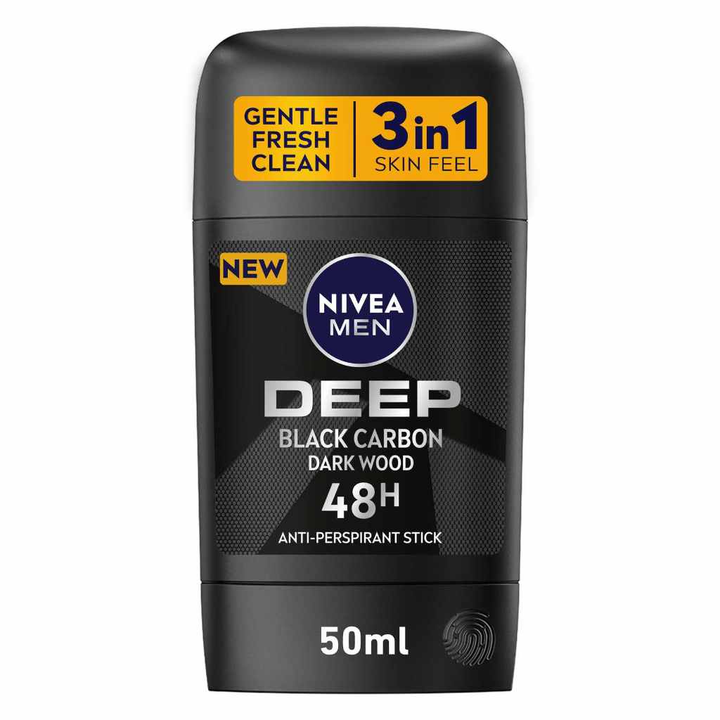 Nivea Men Antiperspirant Stick Deep Black Carbon Dark Wood 50ml