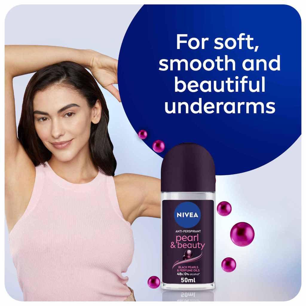 Nivea Antiperspirant Roll On for Women Pearl & Beauty  Black Pearls 50ml
