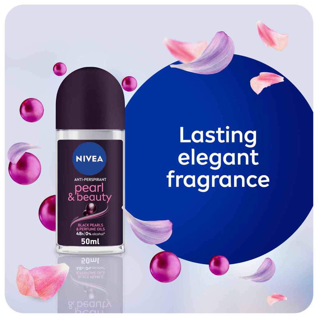 Nivea Antiperspirant Roll On for Women Pearl & Beauty  Black Pearls 50ml