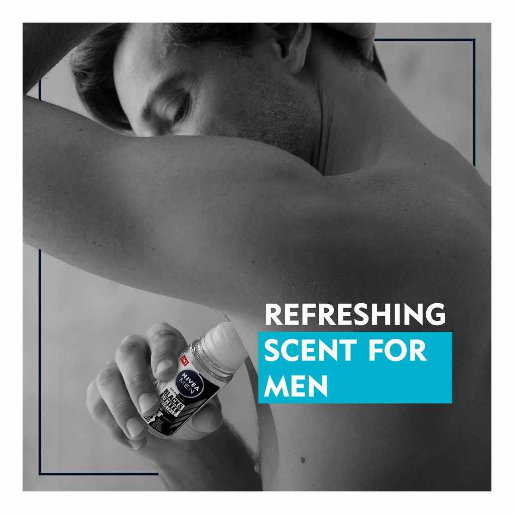 Nivea Men, Antiperspirant Roll-On Black & White Fresh, Sweat and odor protection roll-on, 50ml