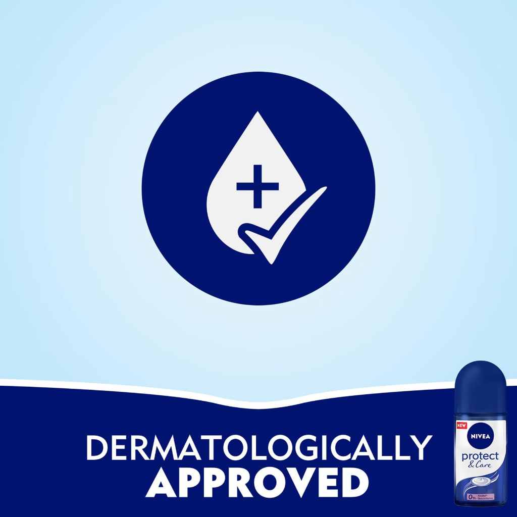 Nivea, Antiperspirant Roll-On Protect & Care, Gentle protection deodorant for women, 50ml