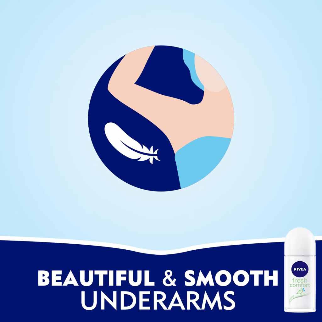 Nivea, Deodorant Roll-On Fresh Comfort for Women, Long-lasting fresh protection, 50ml