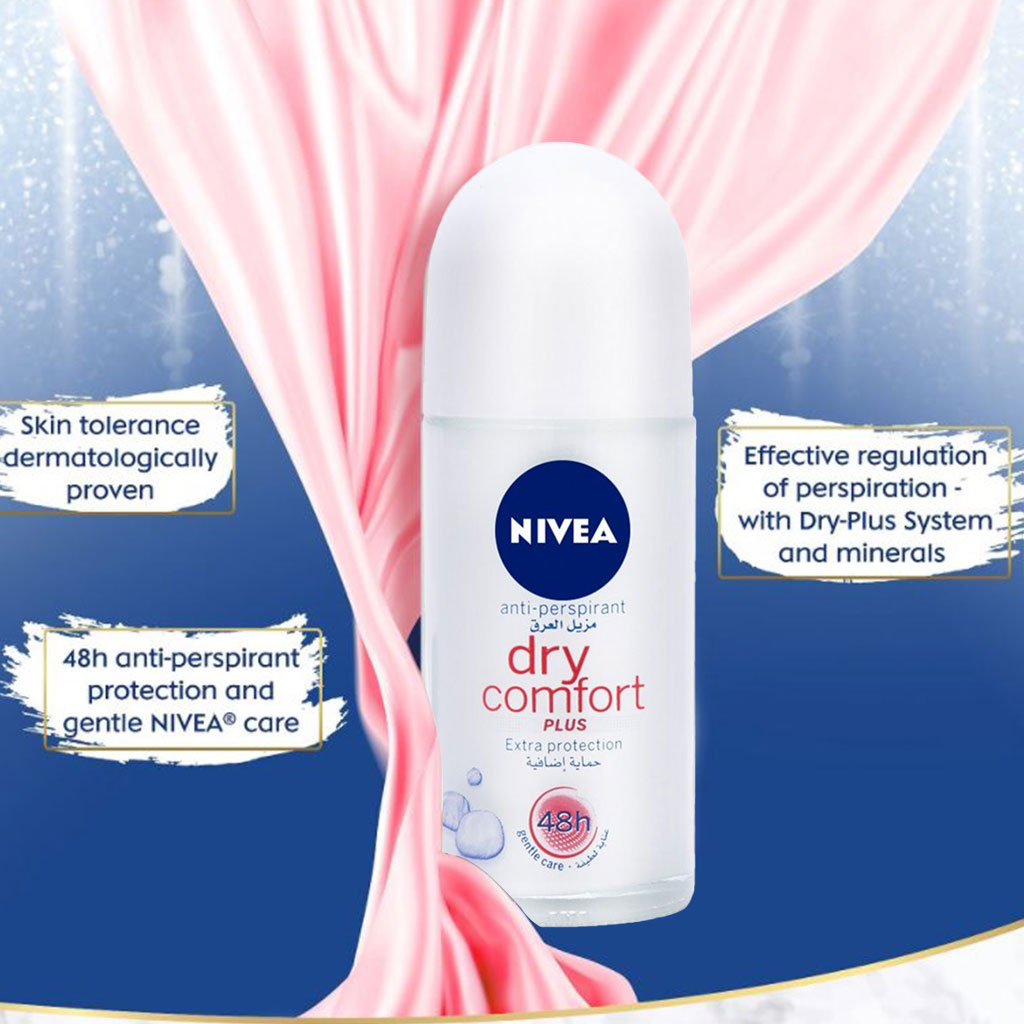 Nivea Dry Comfort Plus Female Deodorant Roll-On 50ml