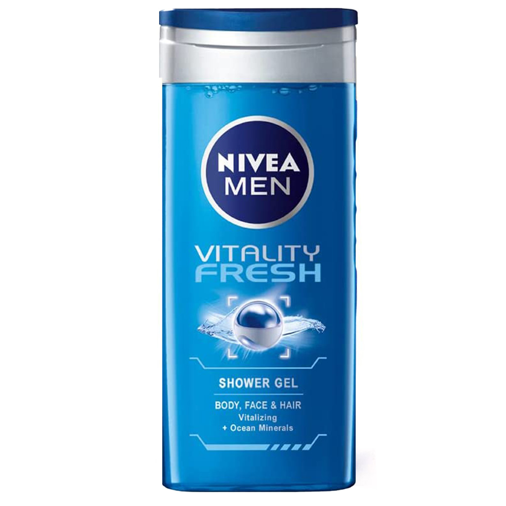 Nivea Men, Vitality Fresh Shower Gel, Energizing shower gel for men, 250ml