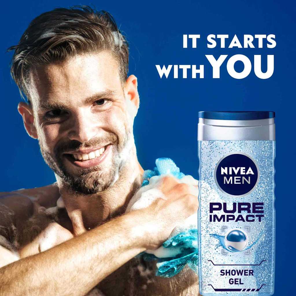 Nivea Men 3in1 Shower Gel Pure Impact 250ml 