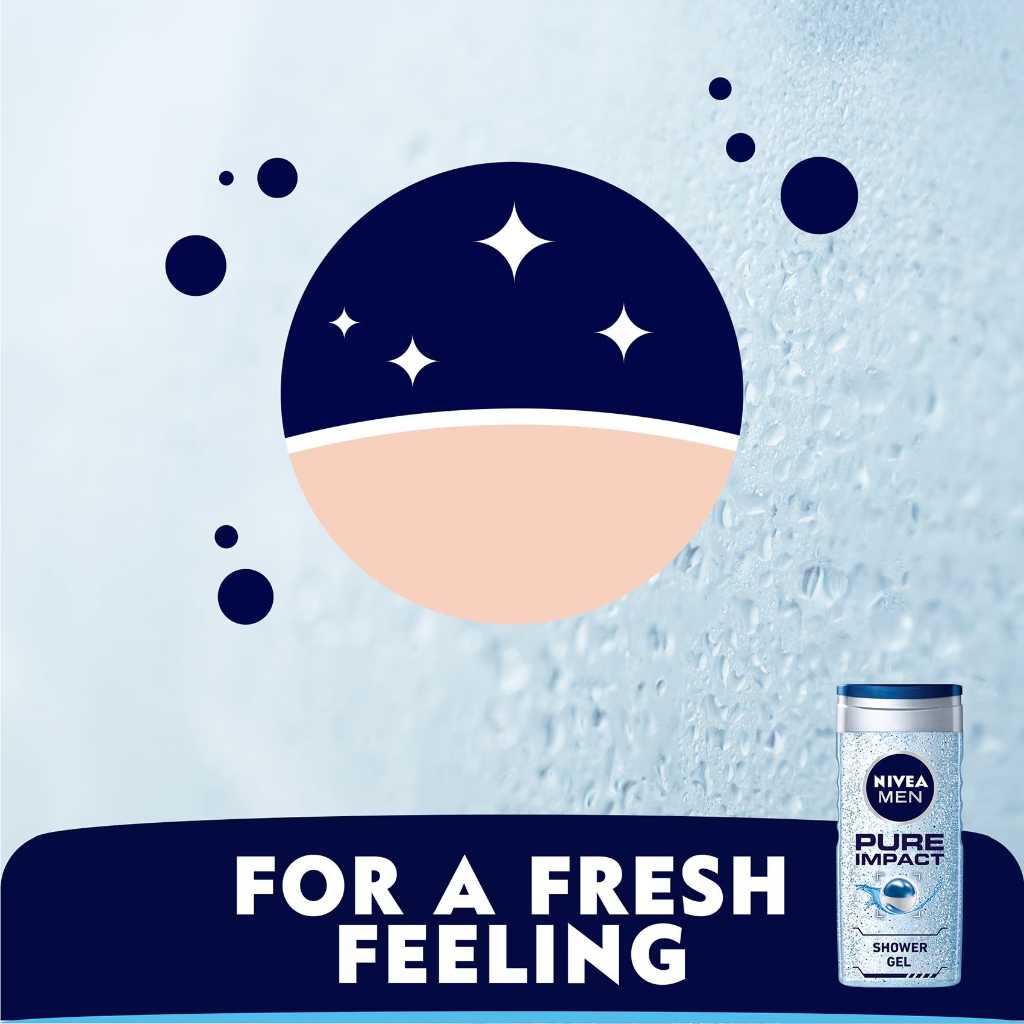 Nivea Men 3in1 Shower Gel Pure Impact 250ml 