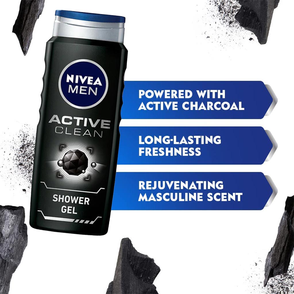 Nivea, BC Shr Active Clean, Deep cleansing shampoo for active hair care, 250ml