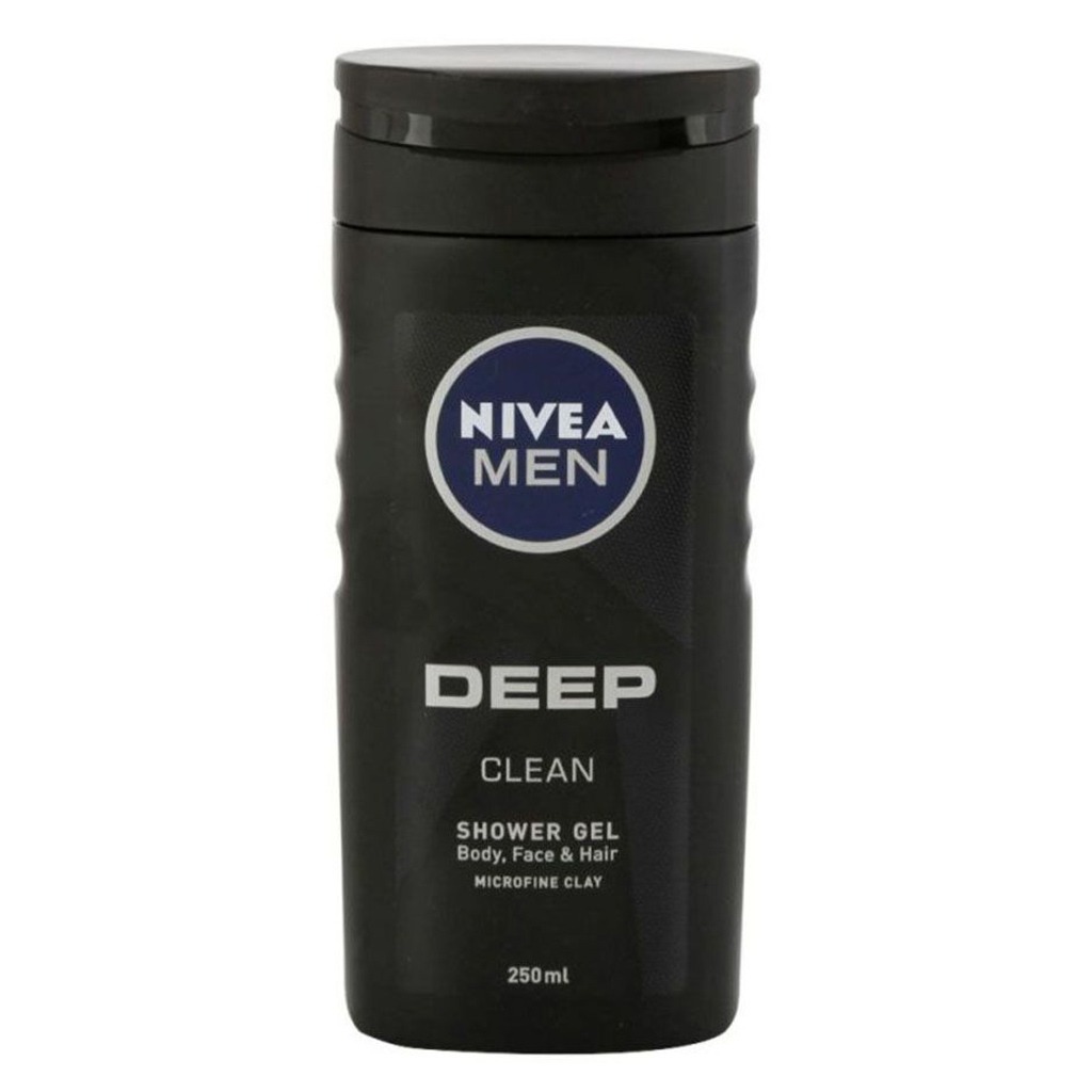 Nivea Men, Deep Clean Shower Gel, Invigorating shower gel for deep cleansing, 250 ml