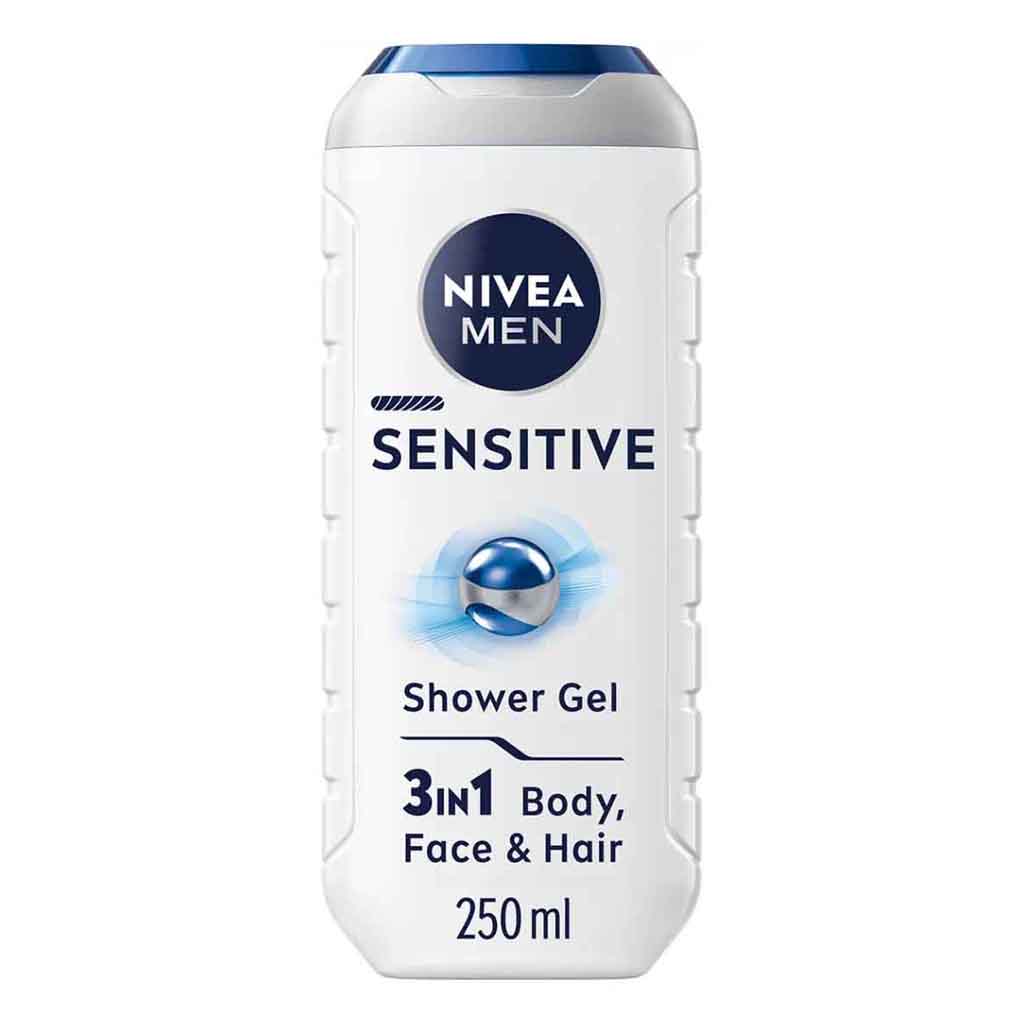 Nivea Men, Sensitive Shower Gel, Gentle shower gel for sensitive skin, 250 ml