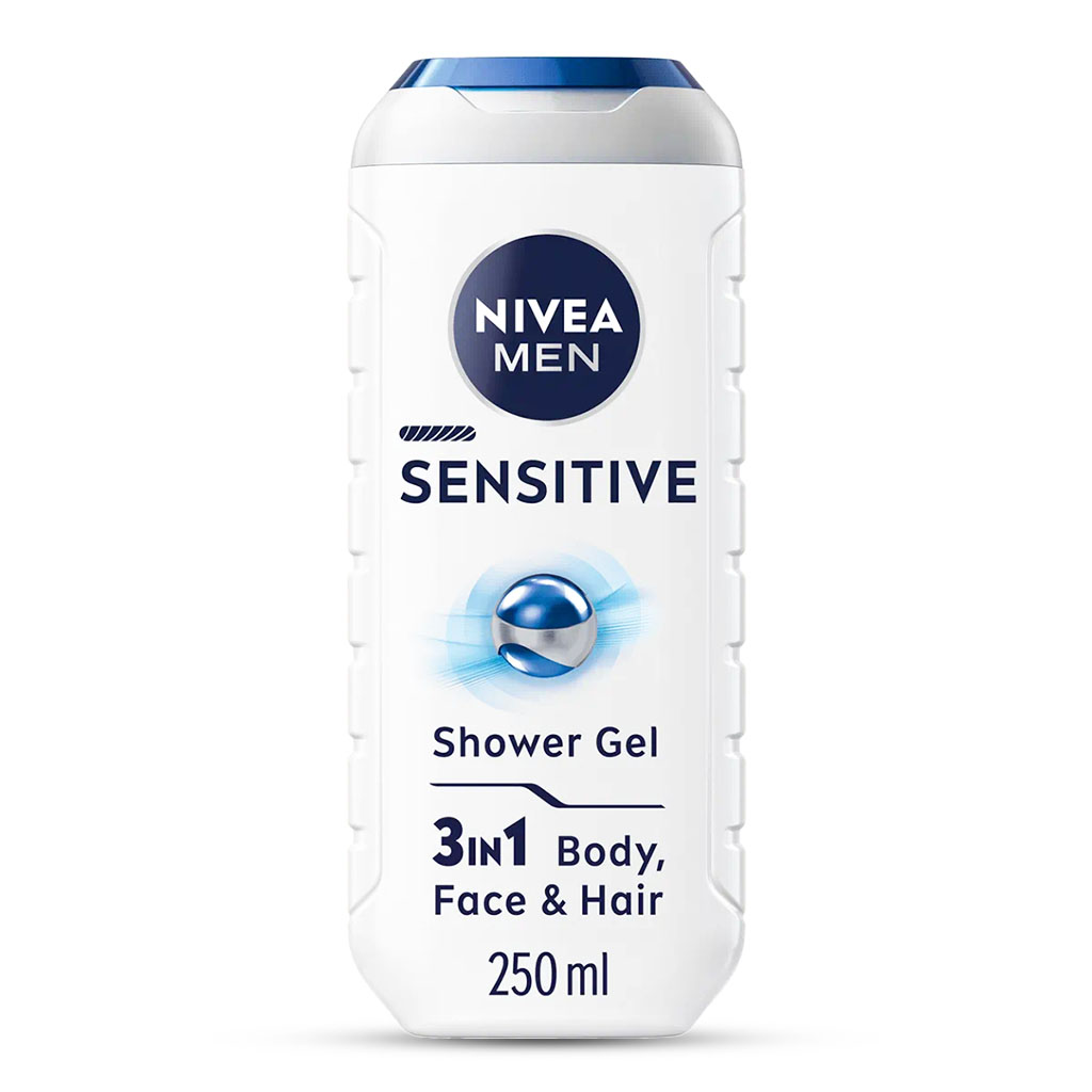 Nivea Men, Sensitive Shower Gel, Gentle shower gel for sensitive skin, 250 ml