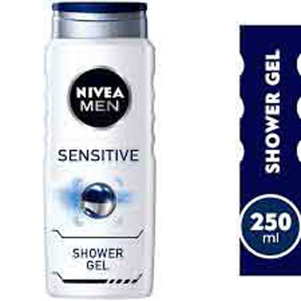 Nivea Men, Sensitive Shower Gel, Gentle shower gel for sensitive skin, 250 ml