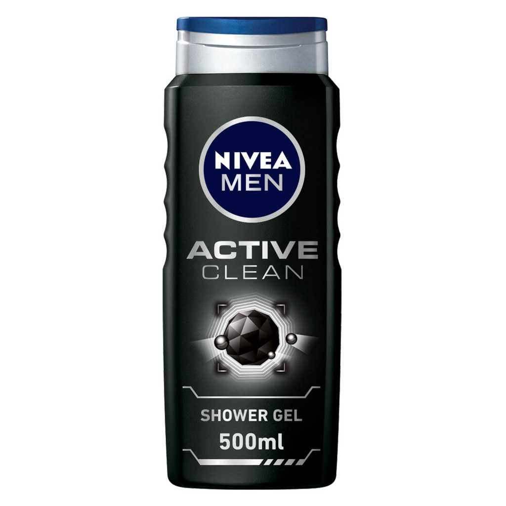 Nivea Men, 3in1 Shower Gel Active Clean, Body, face and hair cleansing gel, 500 ml