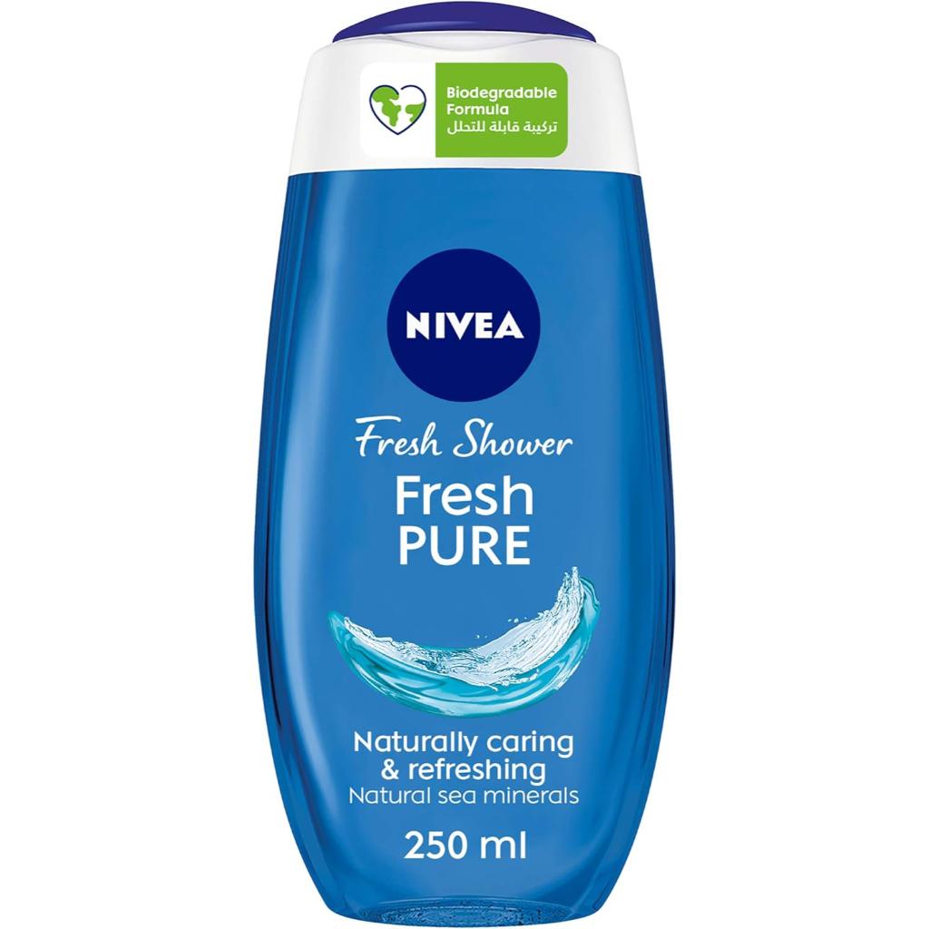 Nivea, Shower Gel Fresh Pure Sea Mineral, Refreshing shower gel with aquatic scent, 250 ml