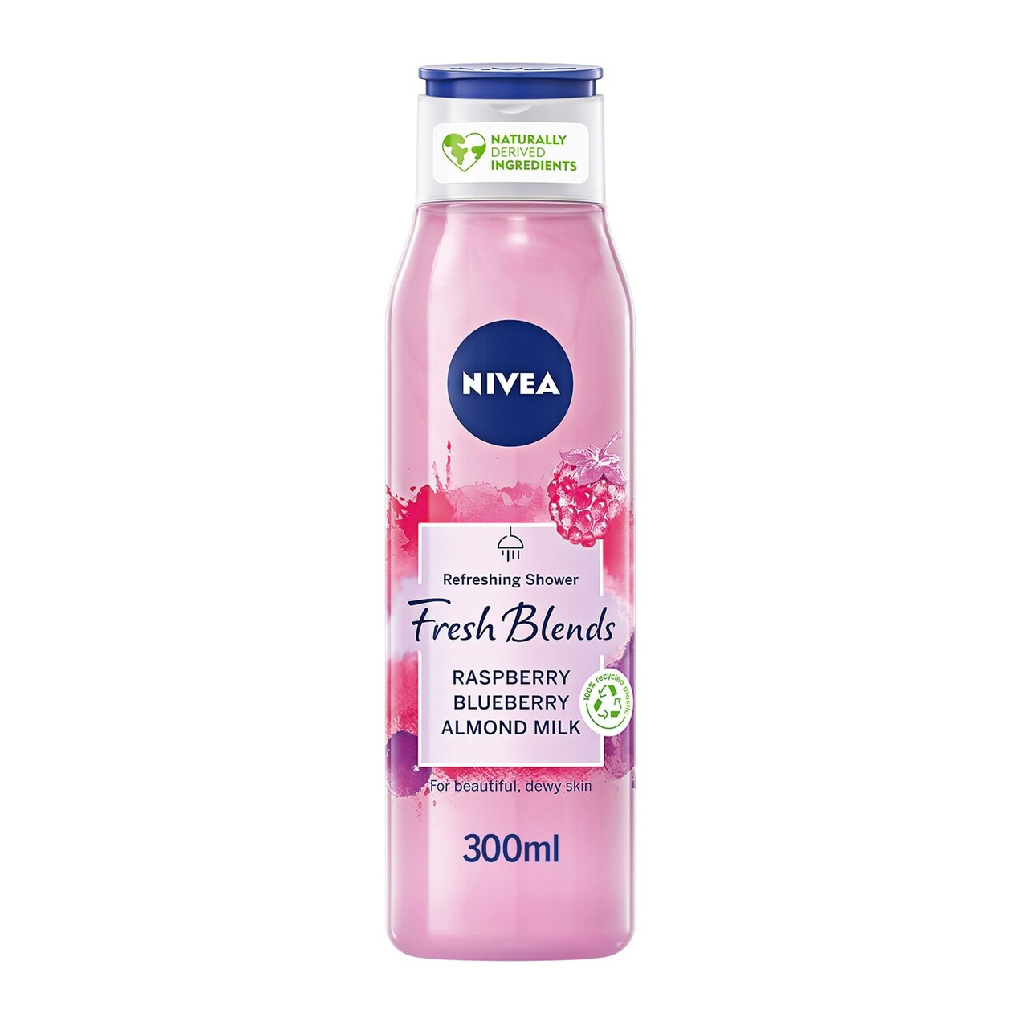 Nivea, Fresh Blends Raspberry Shower Gel, Refreshing shower gel with raspberry scent, 300 ml