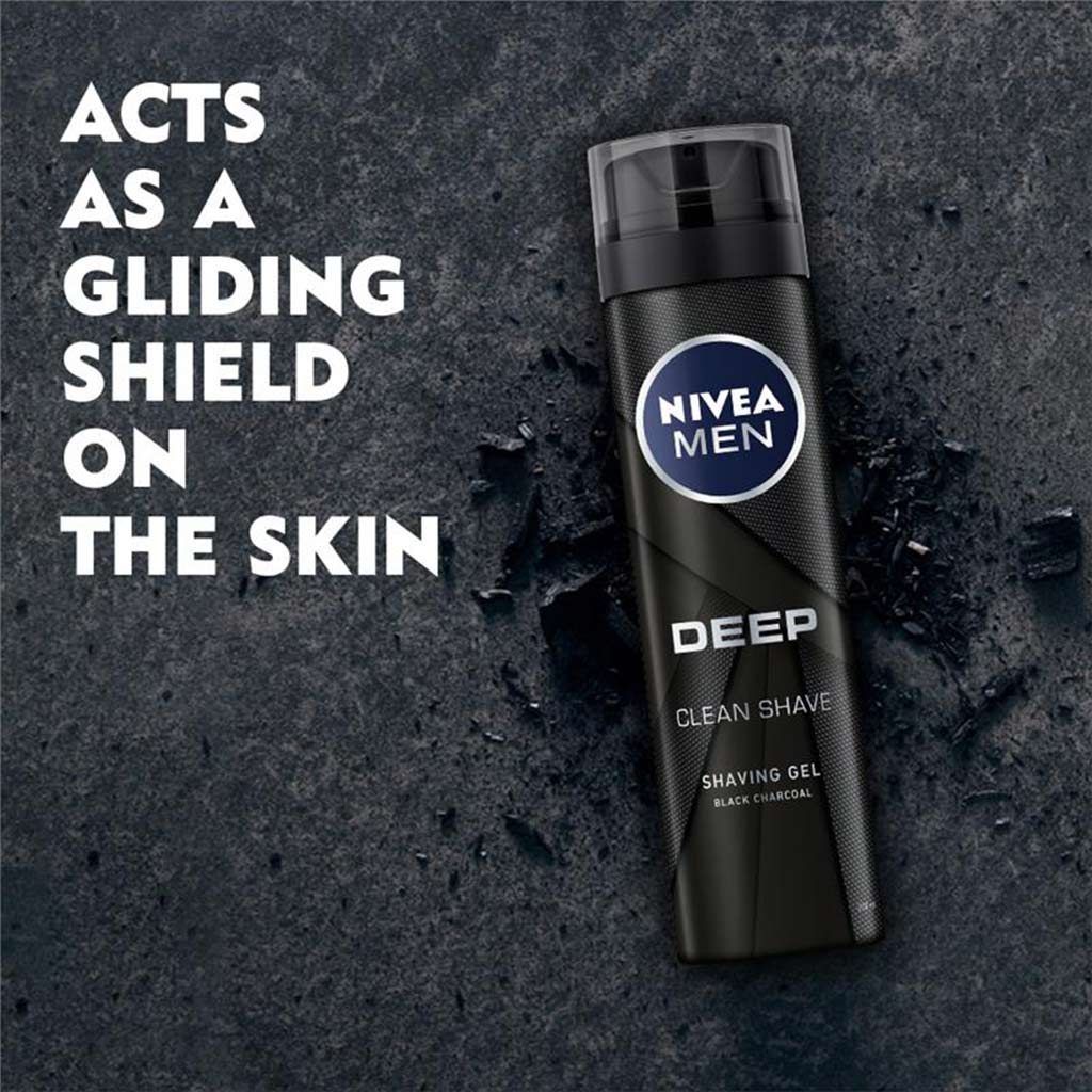 Nivea Men, Deep Clean Shaving Gel, Deep cleansing shaving gel for men, 200ml
