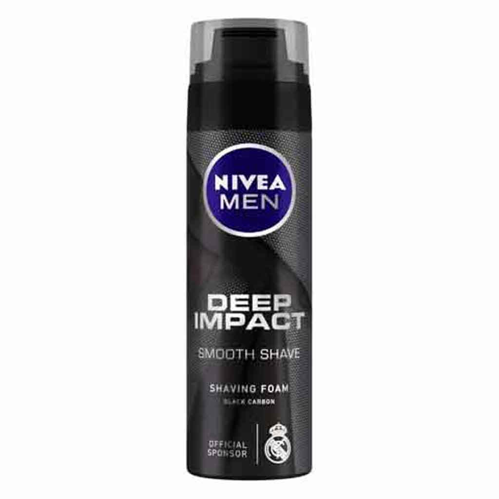 Nivea Men, Deep Shaving Foam, Rich foam for smooth and deep facial shave, 200 ml