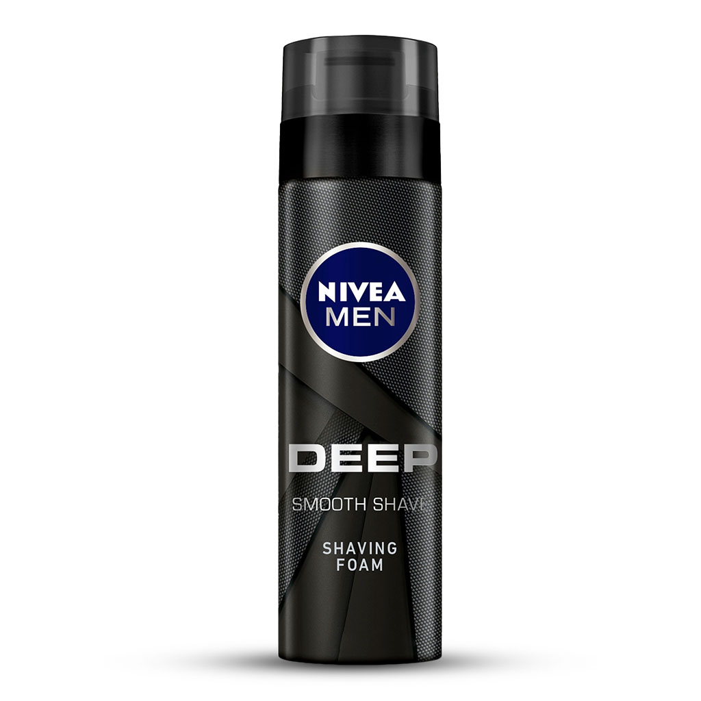 Nivea Men, Deep Shaving Foam, Rich foam for smooth and deep facial shave, 200 ml