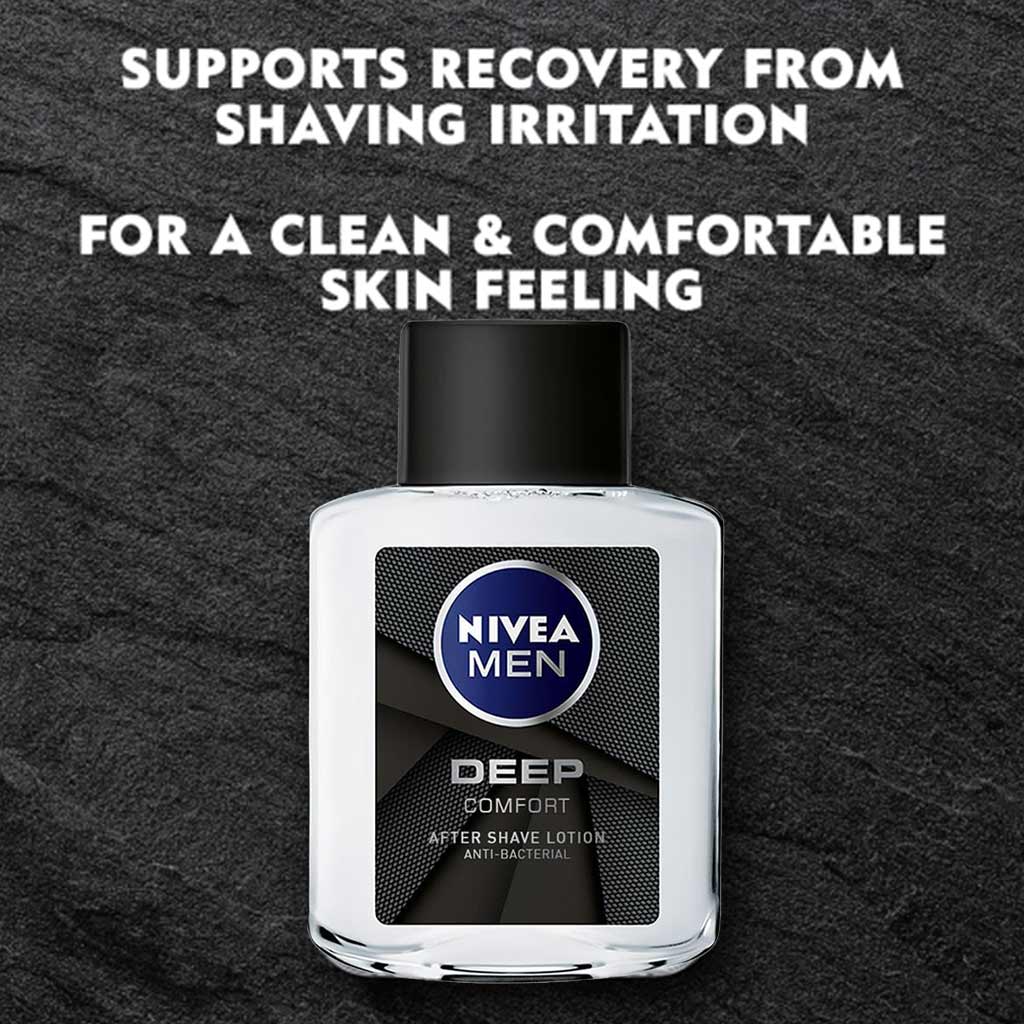 Nivea Men, Deep Comfort After Shave Lotion, Soothing after shave lotion for sensitive skin, 100 ml