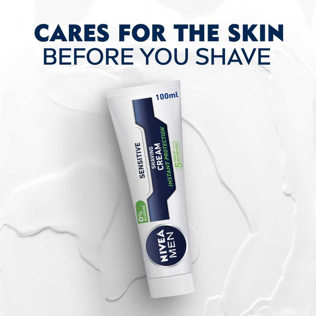 Nivea Men, Sensitive Skin Shaving Cream, Cream for gentle shaving on sensitive skin, 100ml