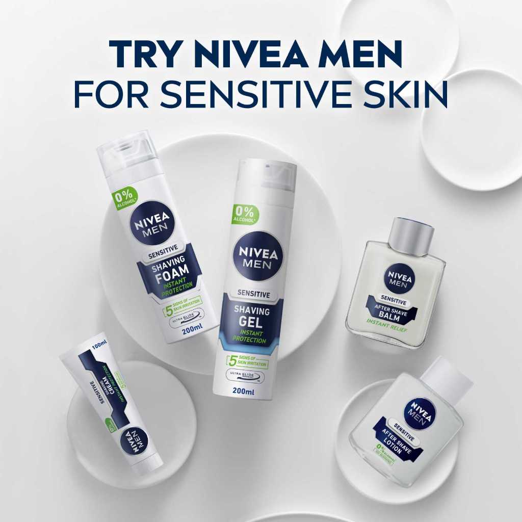 Nivea Men, Sensitive Skin Shaving Cream, Cream for gentle shaving on sensitive skin, 100ml