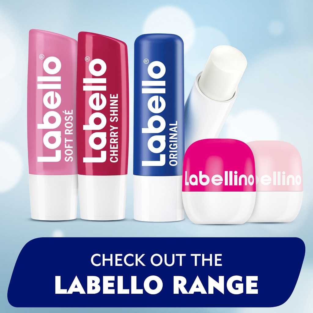 Labello, Lip Balm Peach Shine, Hydrating lip balm with peach flavor, 4.8 g