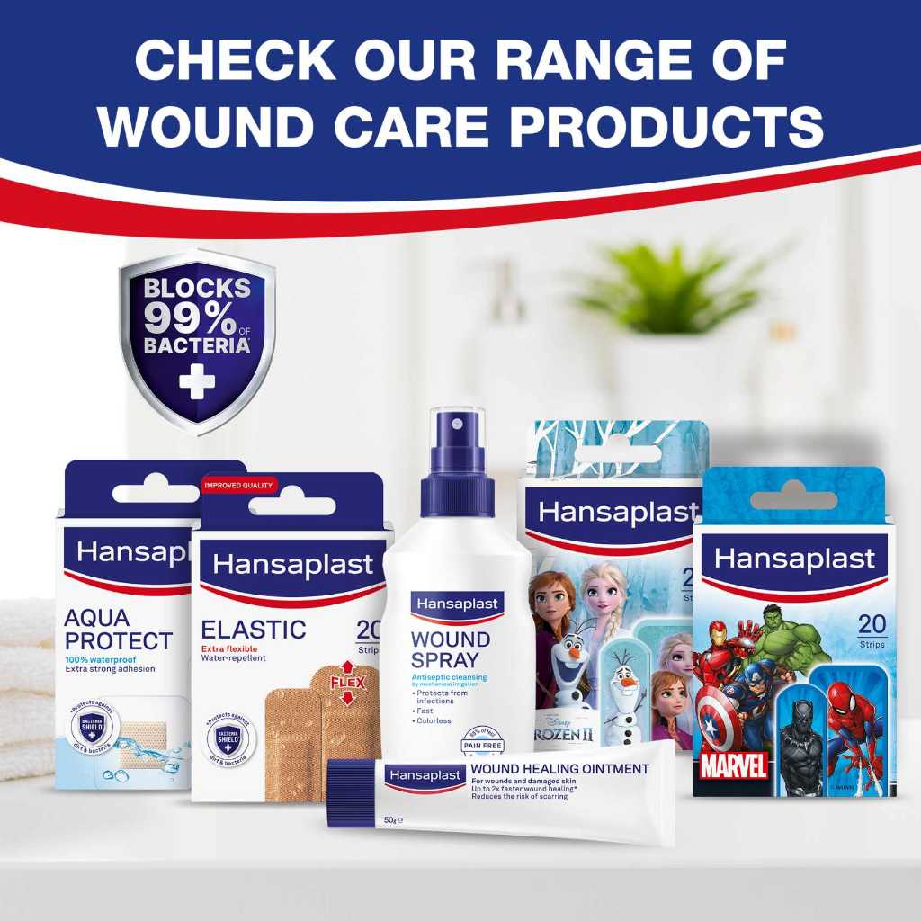 Hansaplast, Universal Assorted Plasters, Variety Pack of Adhesive Bandages, 20 plasters