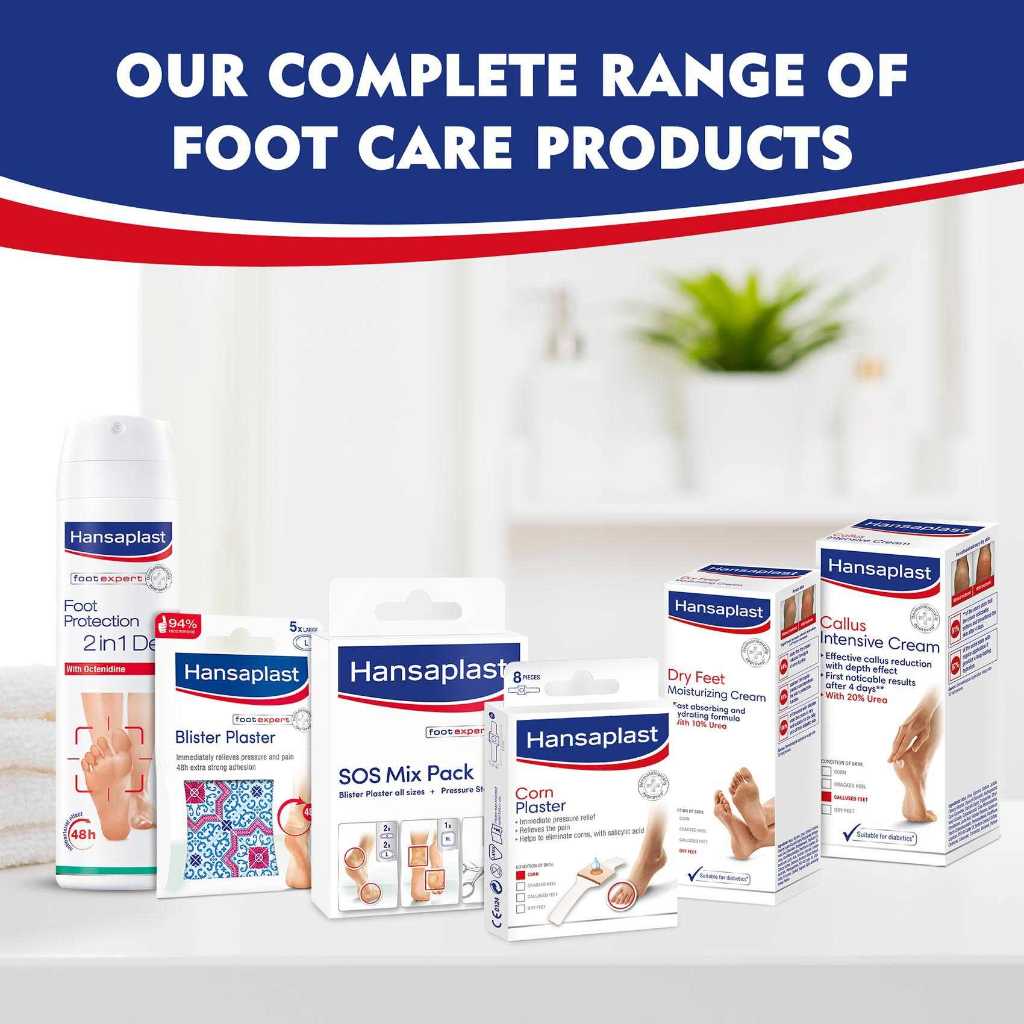 Hansaplast, Dry Foot Moisturizing Cream, Intensive Foot Care for Dry Skin, 100ml